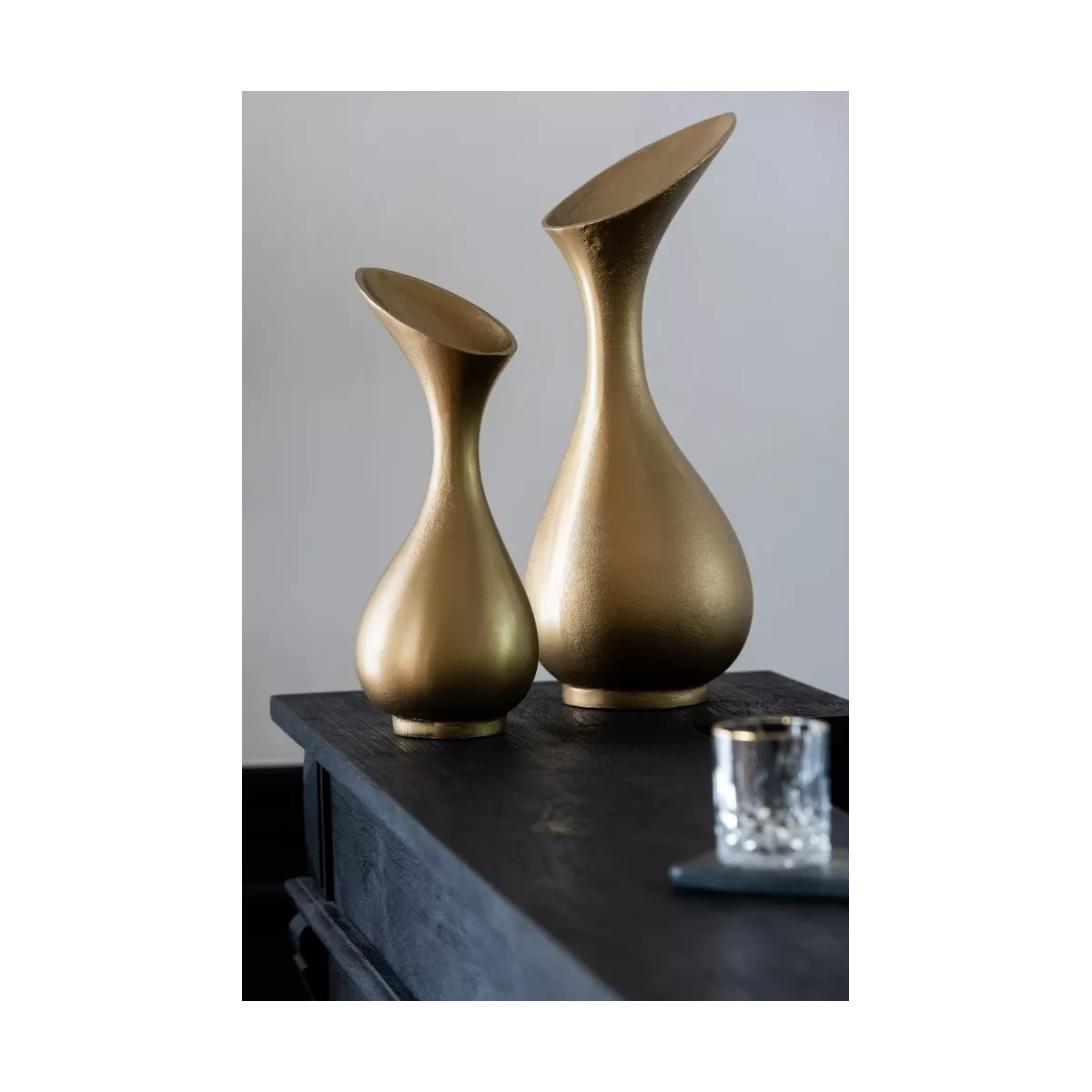 Vase Aluminium Doré 77h