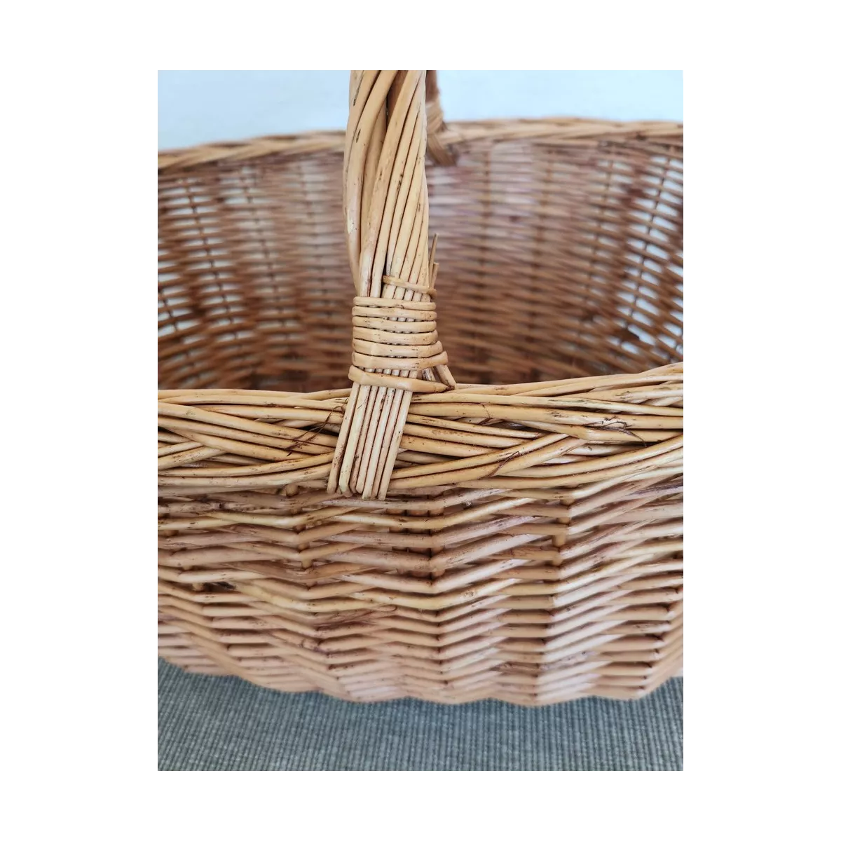 Panier Olivia en osier Roux