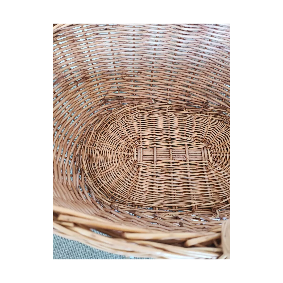 Panier Olivia en osier Roux