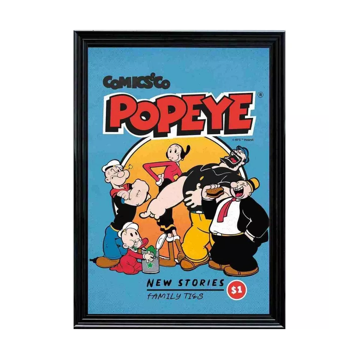Tableau Popeye Famille 60x90
