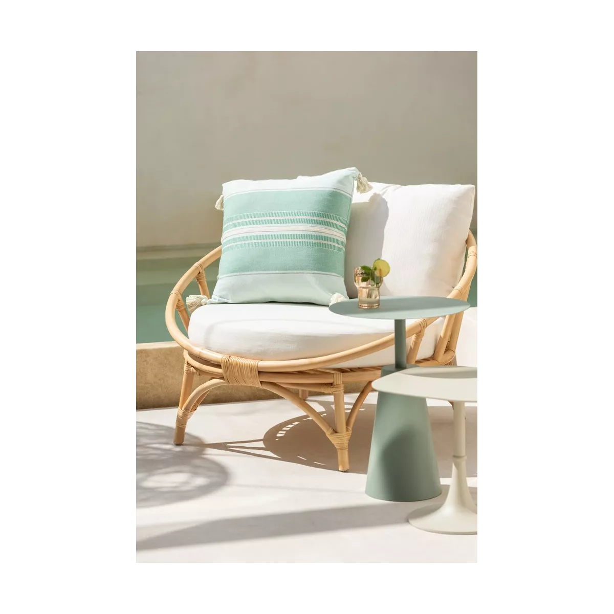 Fauteuil Elbe Rotin Naturel 98x98
