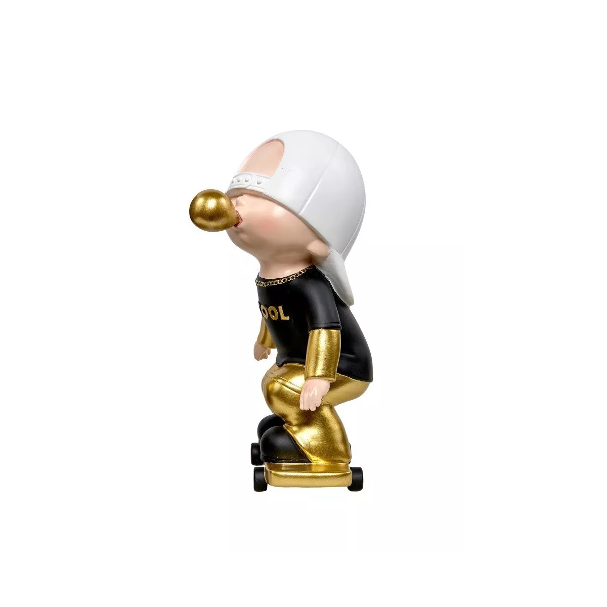 Statue Skateurs Blanc H.35cm
