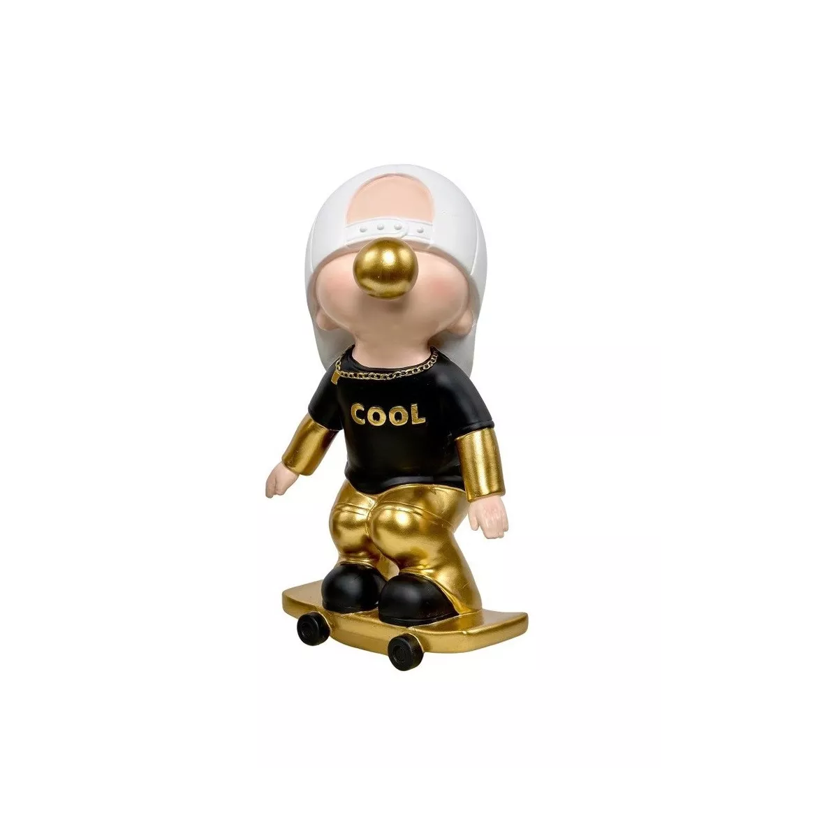 Statue Skateurs Blanc H.35cm