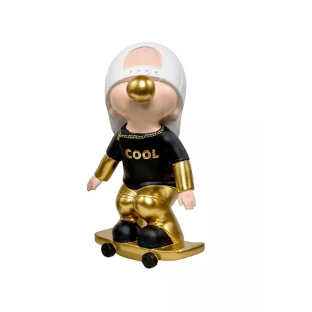 Statue Skateurs Blanc H.35cm