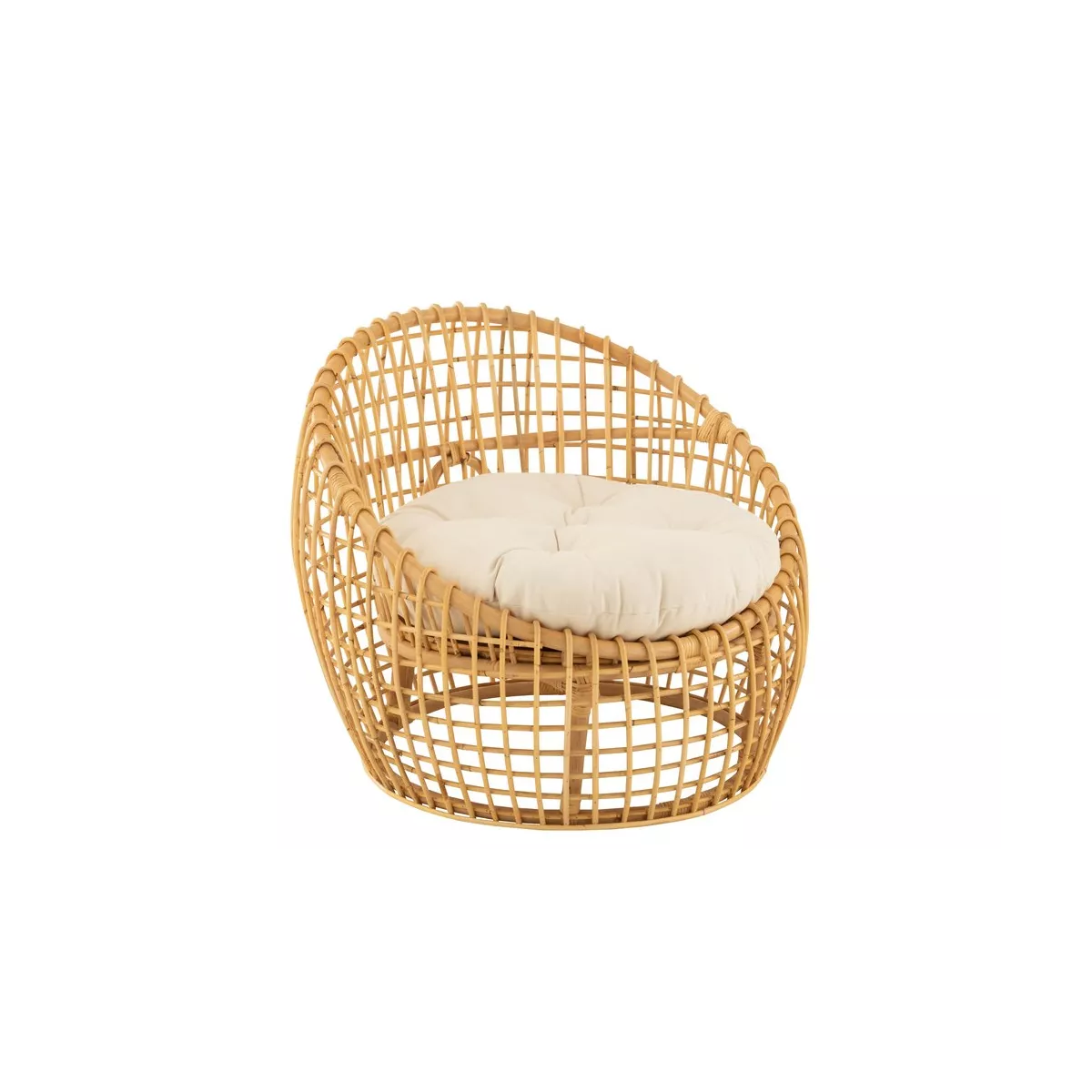 Fauteuil Fionie Rotin Naturel 79x84