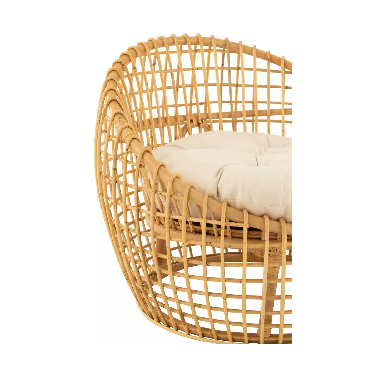 Fauteuil Fionie Rotin Naturel 79x84