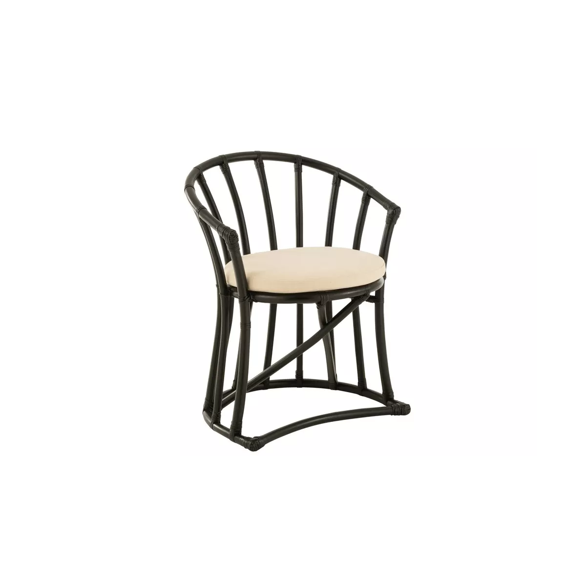 Chaise Heidi Rotin Noir
