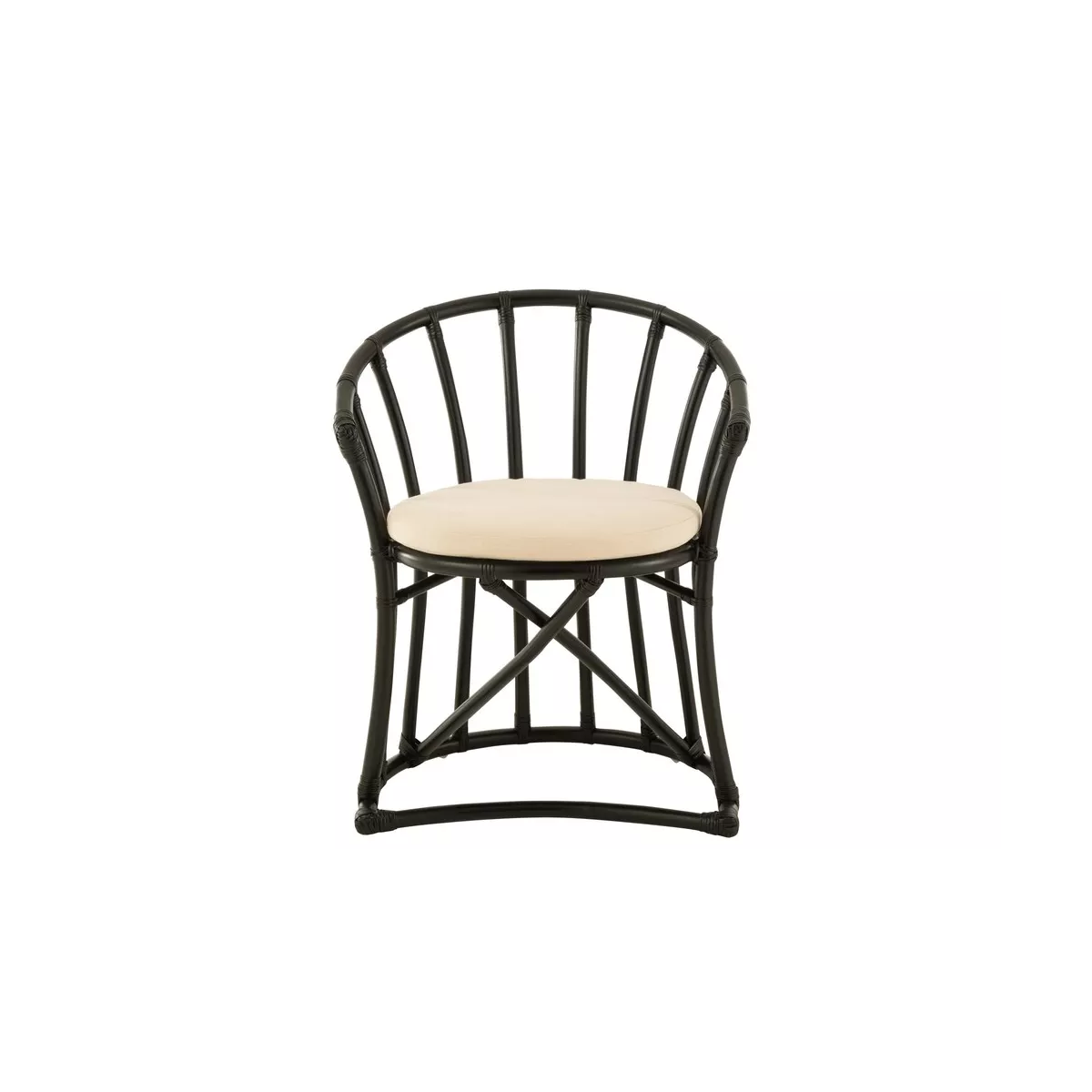Chaise Heidi Rotin Noir