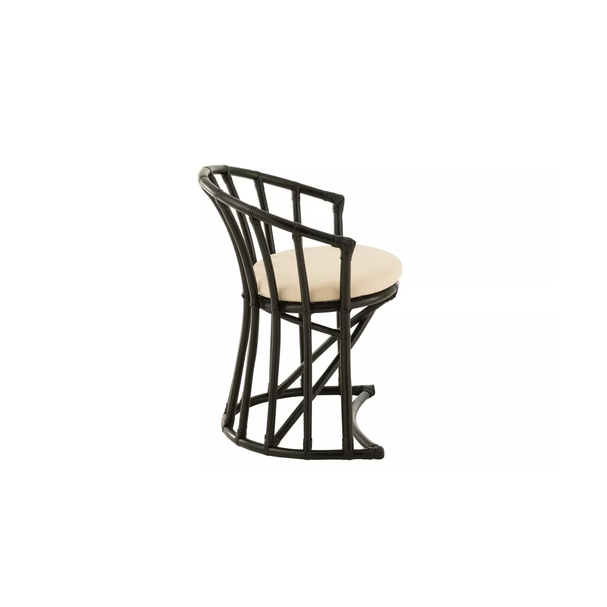 Chaise Heidi Rotin Noir