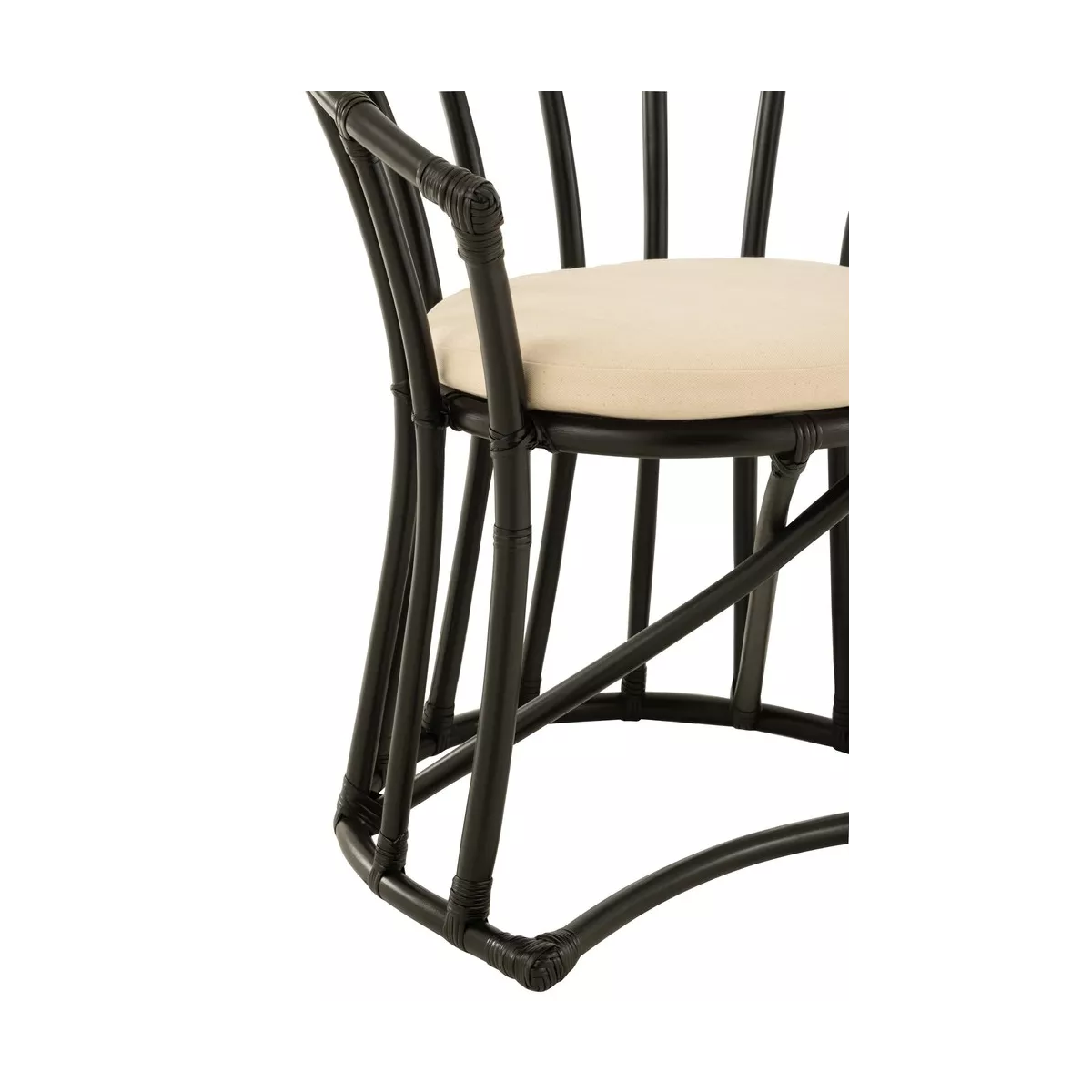 Chaise Heidi Rotin Noir