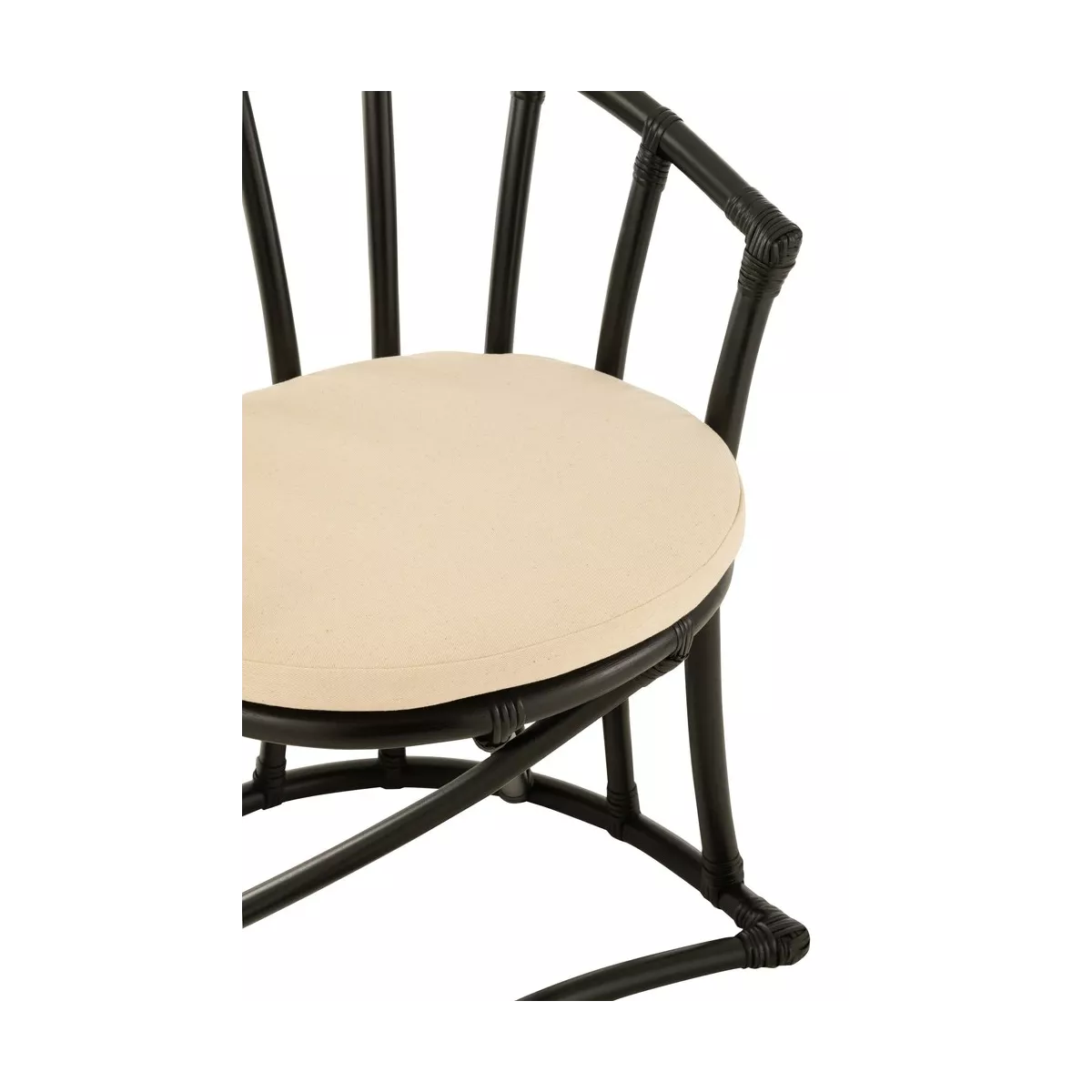 Chaise Heidi Rotin Noir