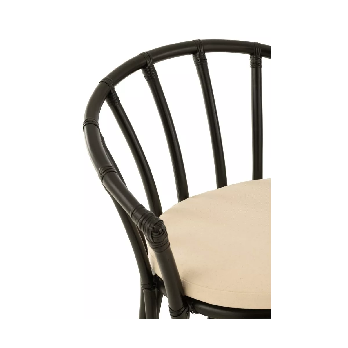 Chaise Heidi Rotin Noir