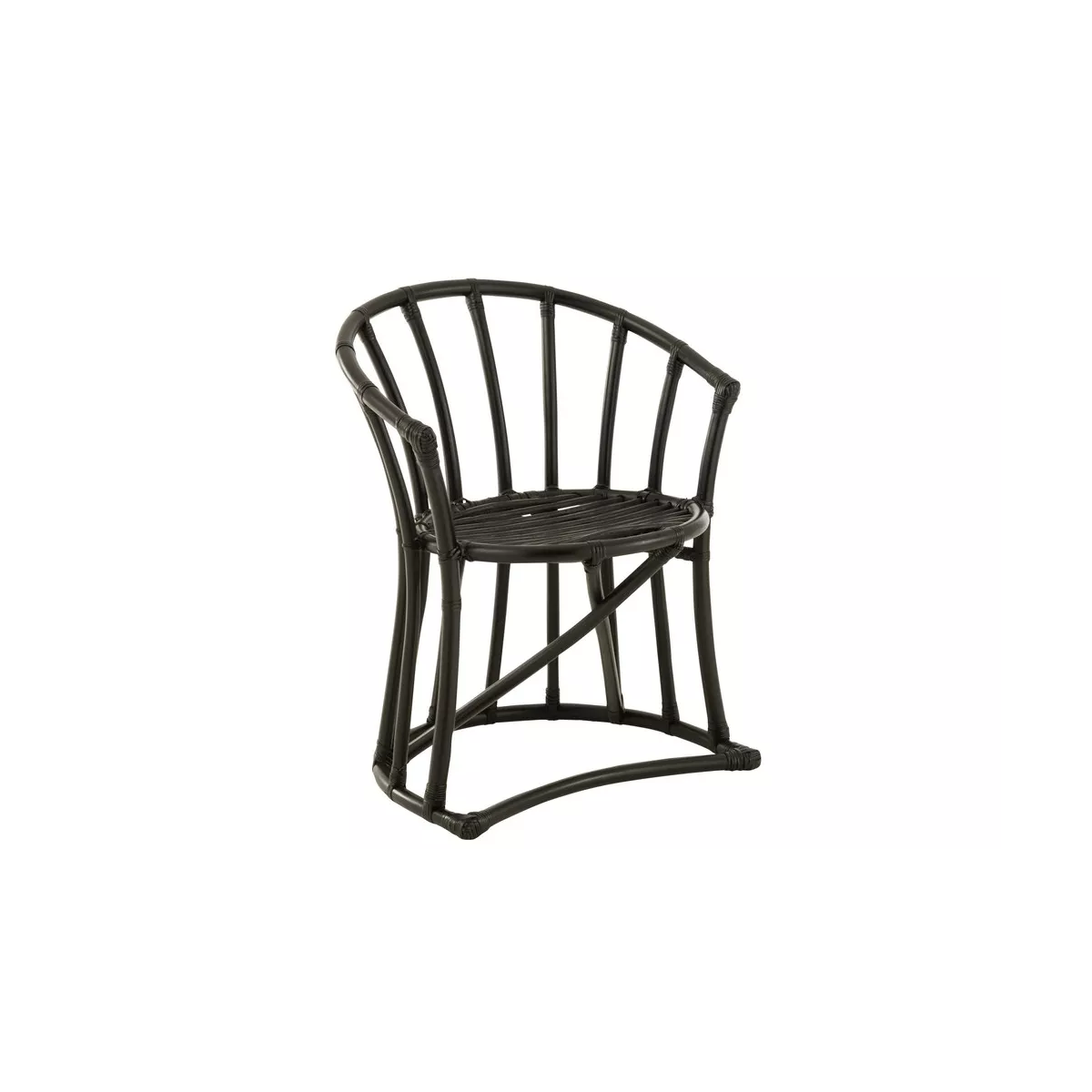 Chaise Heidi Rotin Noir