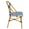 Chaise Bistrot Jili Rotin Bleu et Blanc