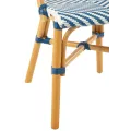 Chaise Bistrot Jili Rotin Bleu et Blanc