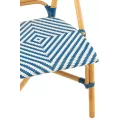 Chaise Bistrot Jili Rotin Bleu et Blanc