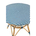Table Bistrot Rotin Jili Bleu et Blanc 90cm