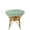 Table Bistrot Rotin Jili Vert et Blanc 90cm