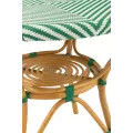 Table Bistrot Rotin Jili Vert et Blanc 90cm