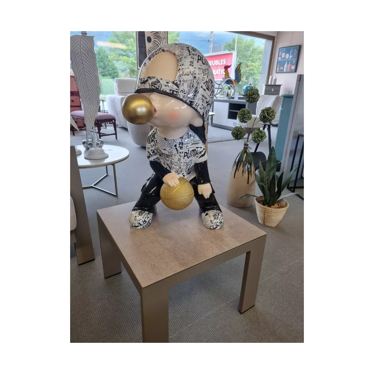 Statue Basketteur Street H.63cm