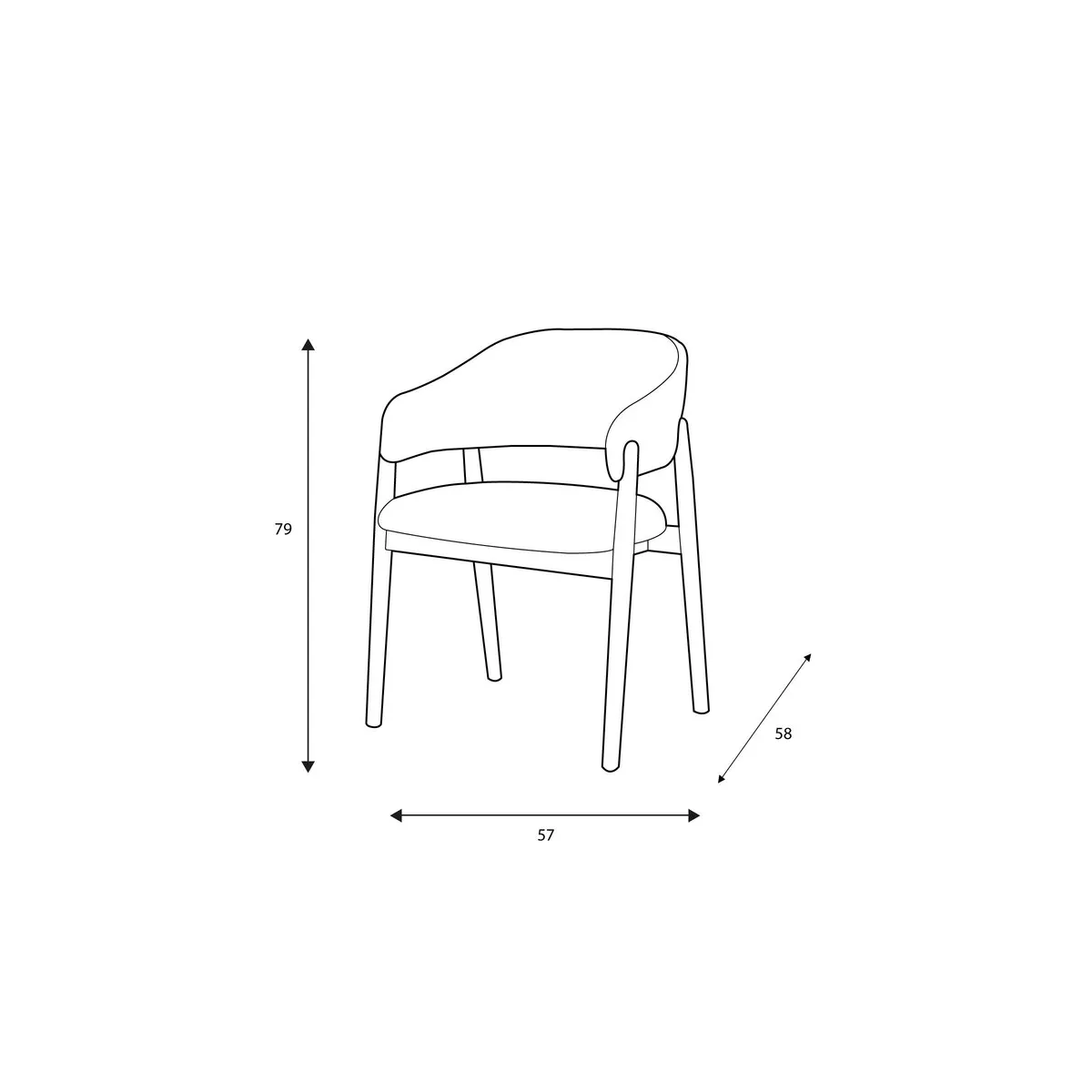 Chaise Conor Wengue