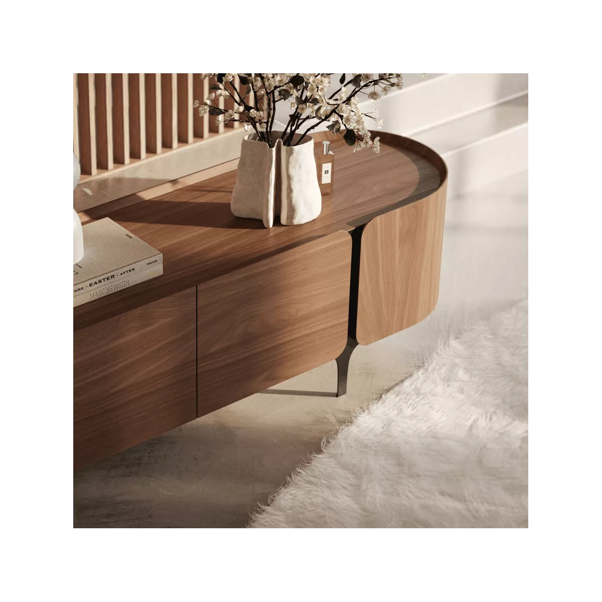 Meuble TV Esmay Noyer 200cm