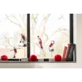 Ensemble de 2 Figurines Ski Snowbord rouge