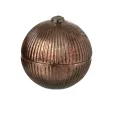 Bougie Parfumée Boule Pli Marron Cuivré H.19 cm