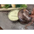 Bougie Parfumée Boule Pli Marron Cuivré H.19 cm