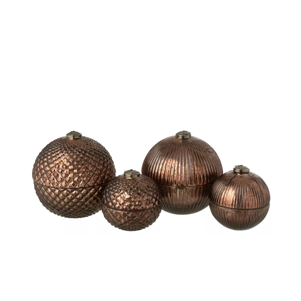 Bougie Parfumée Boule Marron Cuivré H.19 cm