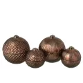 Bougie Parfumée Boule Marron Cuivré H.19 cm