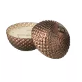 Bougie Parfumée Boule Marron Cuivré H.19 cm