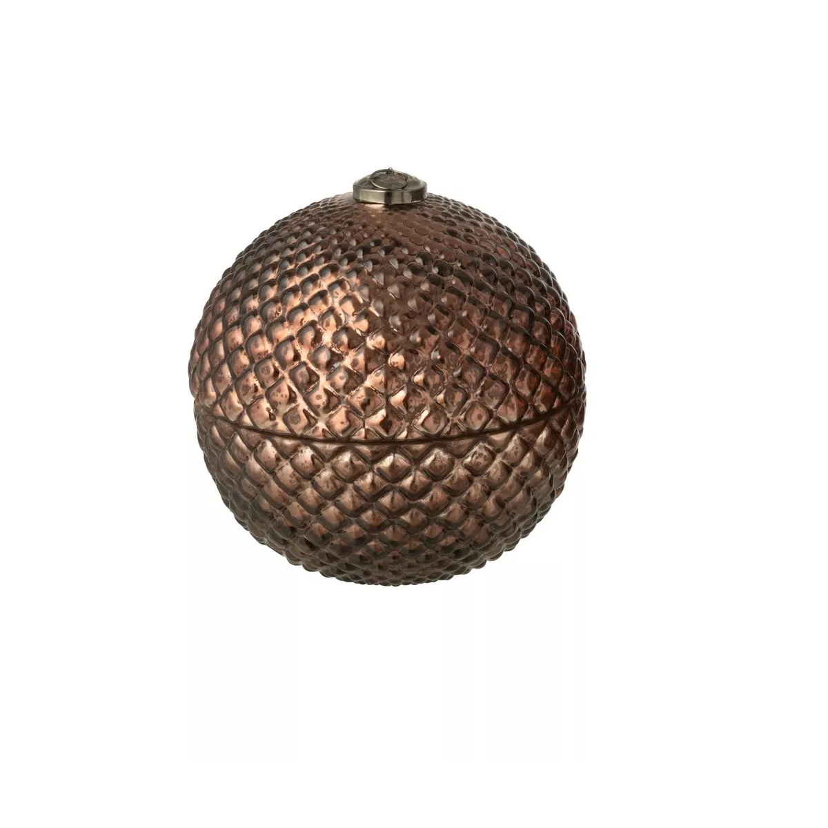 Bougie Parfumée Boule Marron Cuivré H.19 cm