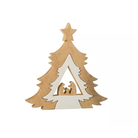 Crèche dans Sapin Puzzle Blanc