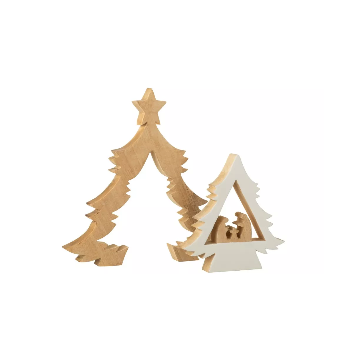 Crèche dans Sapin Puzzle Blanc