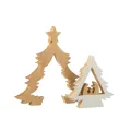 Crèche dans Sapin Puzzle Blanc