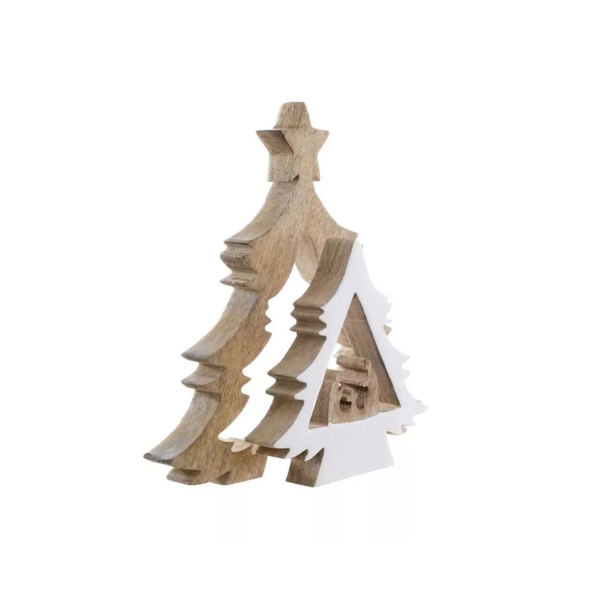 Crèche dans Sapin Puzzle Blanc
