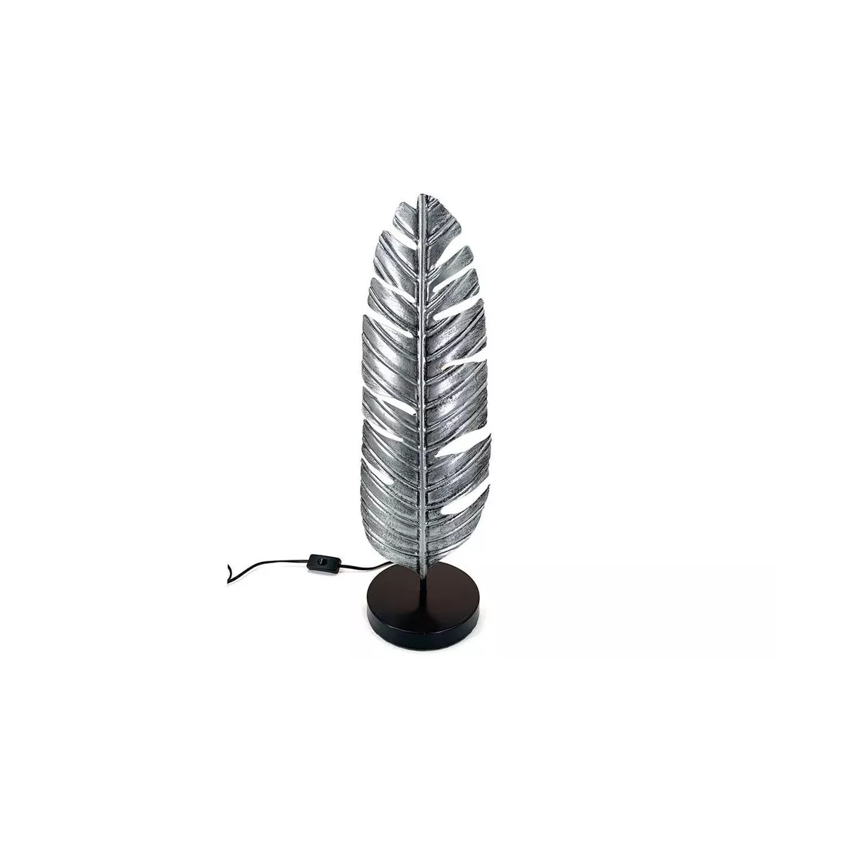 Lampe Feuille Argent h.61cm