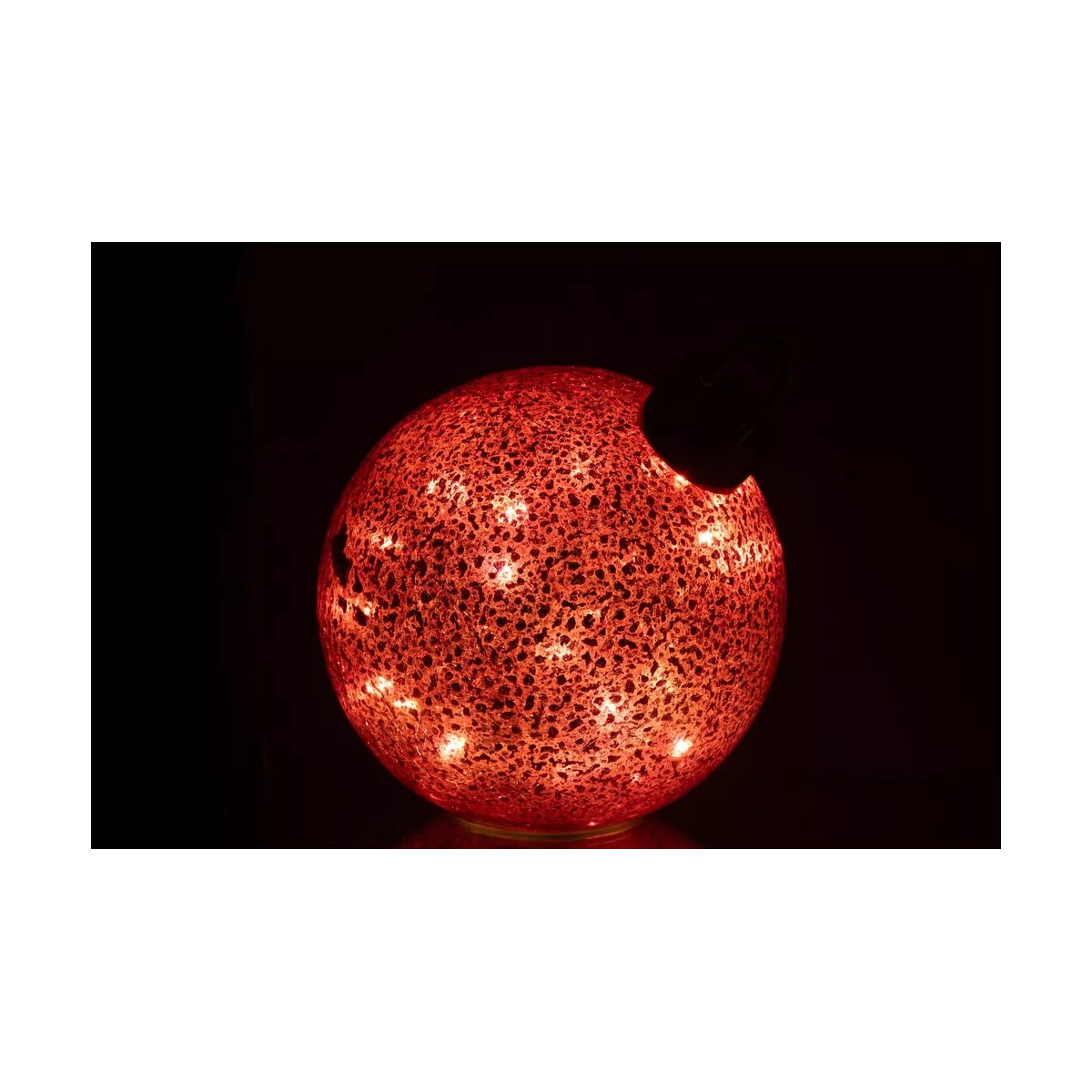 Lampe Led Boule Noël Rouge 20x20