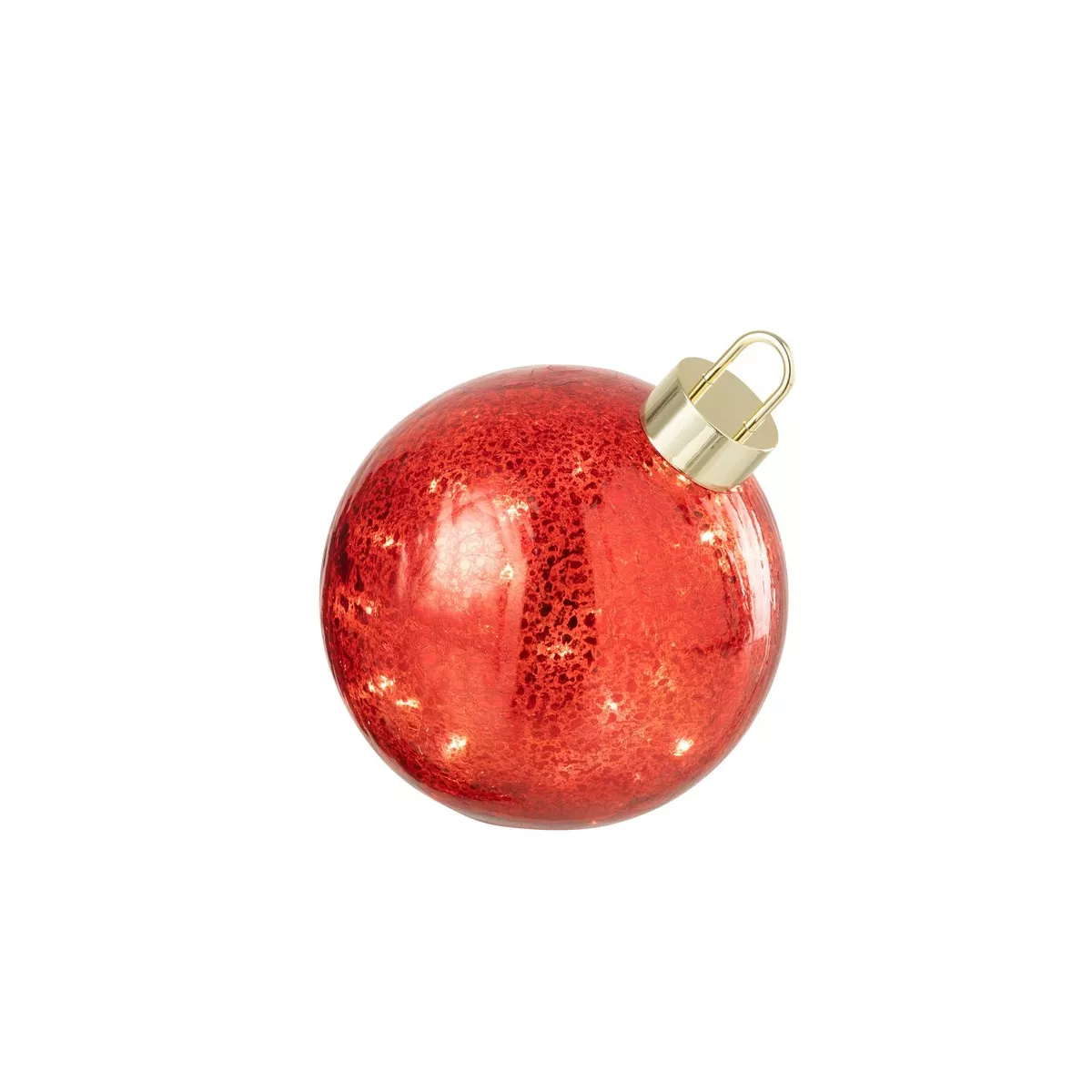 Lampe Led Boule Noël Rouge 20x20