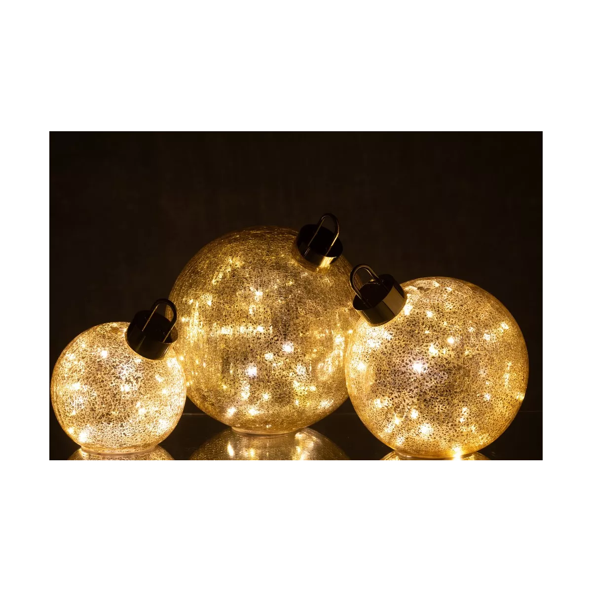 Lampe Led Boule de Noël Dorée 20x20
