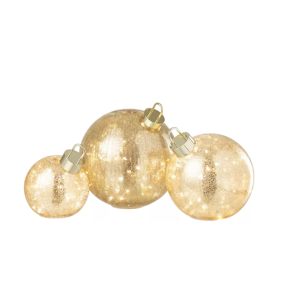 Lampe Led Boule de Noël Dorée 15x15