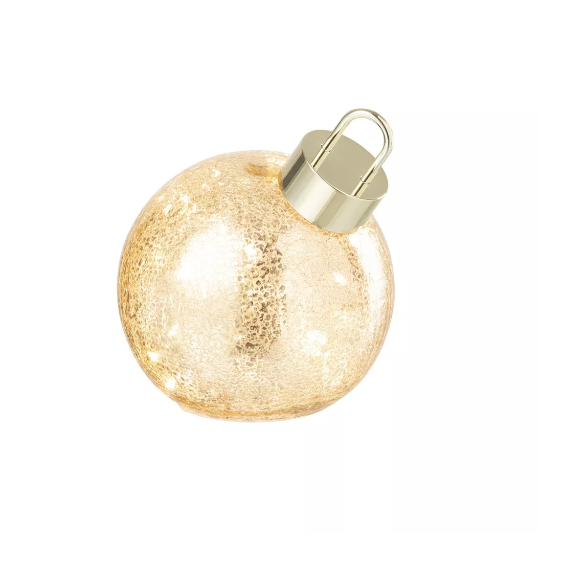Lampe Led Boule de Noël Dorée 15x15