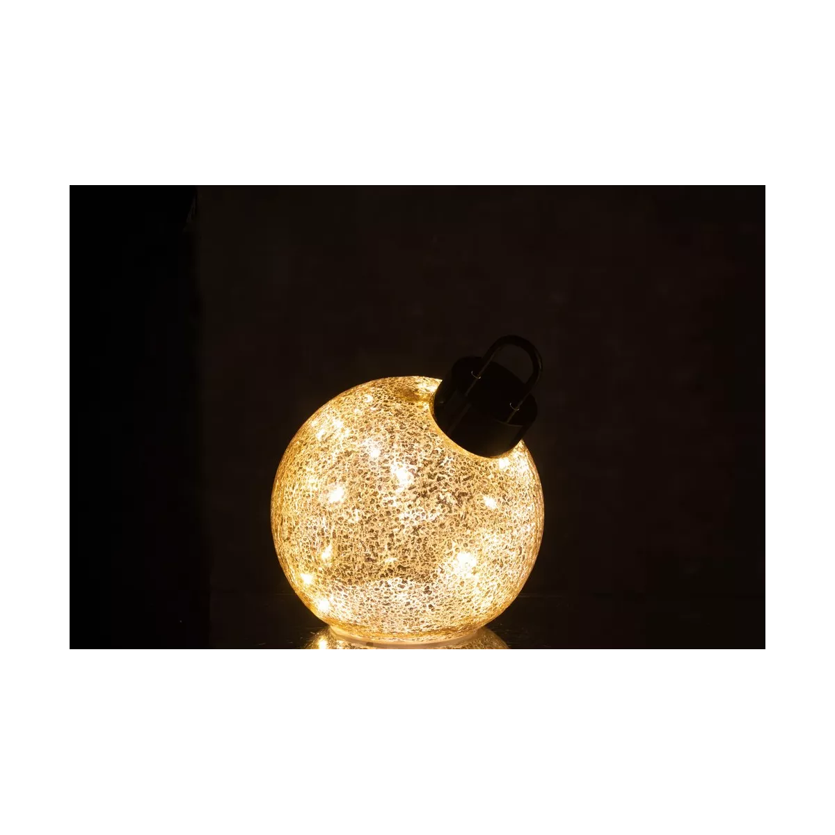 Lampe Led Boule de Noël Dorée 15x15