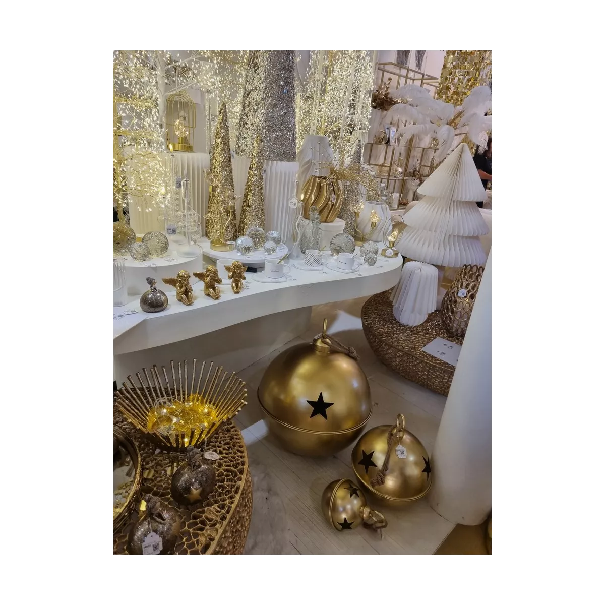 Déco Boule de Noël Dorée 30x30