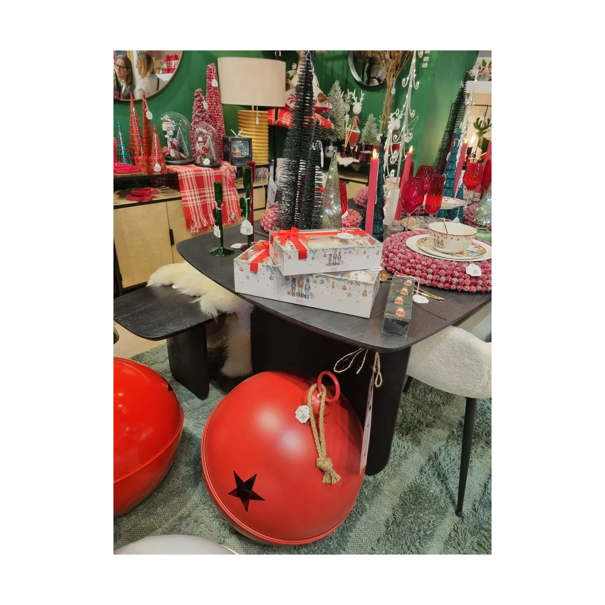 Déco Boule Noël Rouge 51x51