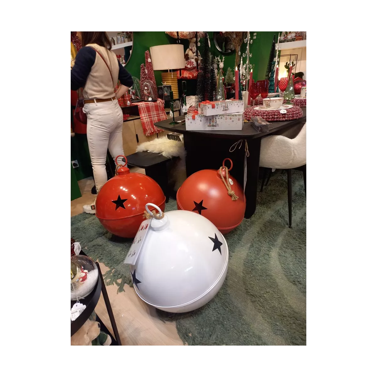 Déco Boule Noël Rouge 51x51
