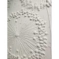Tableau Blanc 4 Fleurs de Pissenlit 100x100