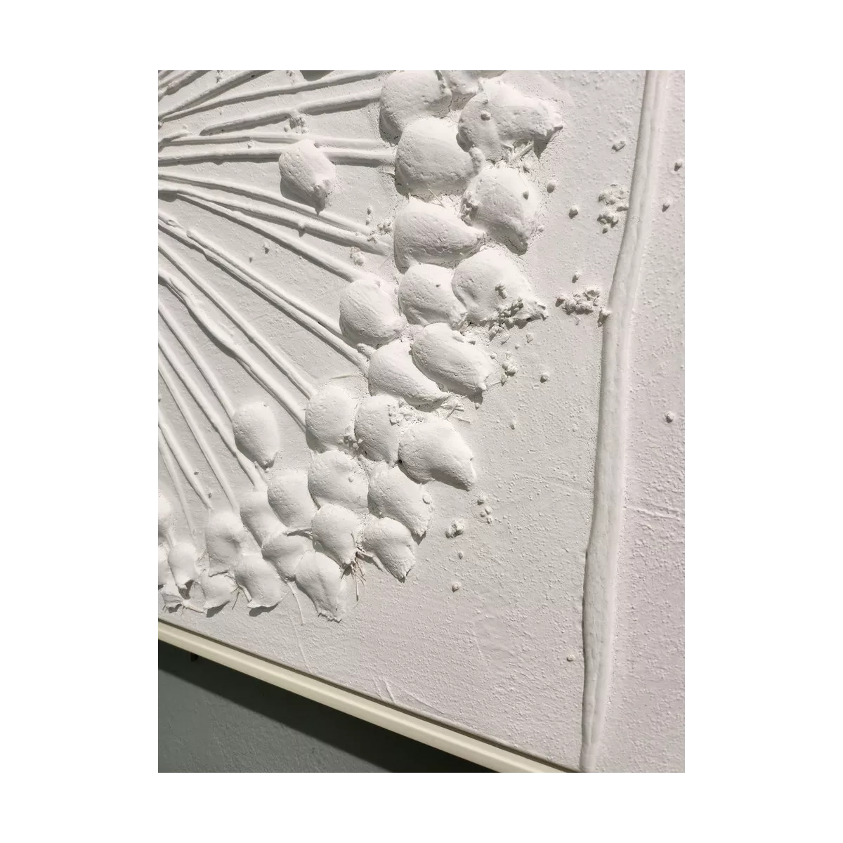 Tableau Blanc 4 Fleurs de Pissenlit 100x100