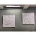 Tableau Blanc 4 Fleurs de Pissenlit 100x100